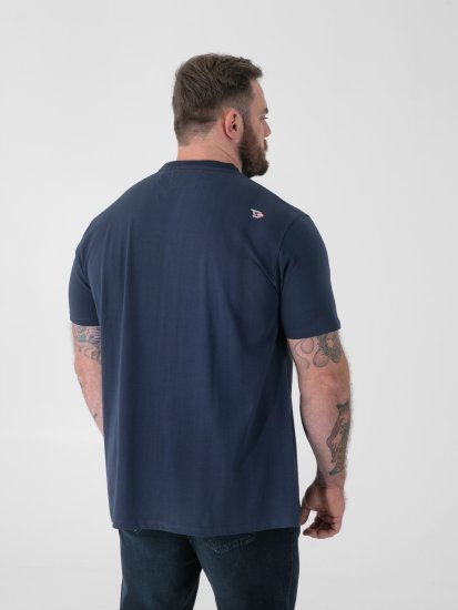 D555 Hockney Motorbike With Flame Wings T-shirt Con Stampa Blu Navy - Magliette - Magliette Uomo Taglie Forti