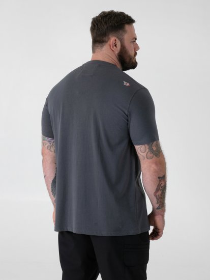 D555 Craig Gorilla Biker T-shirt Con Stampa Grigio Scuro - Magliette - Magliette Uomo Taglie Forti