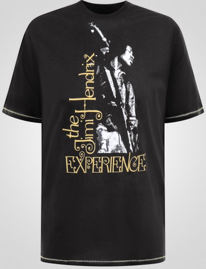 D555 Stokes Official Jimi Hendrix Experience T-shirt Con Stampa - Magliette - Magliette Uomo Taglie Forti