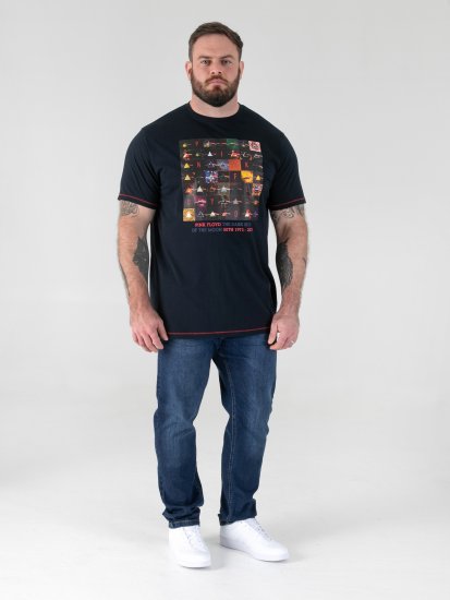 D555 Otto Official Pink Floyd 50th Anniversary T-shirt Con Stampa Blu Navy - Magliette - Magliette Uomo Taglie Forti