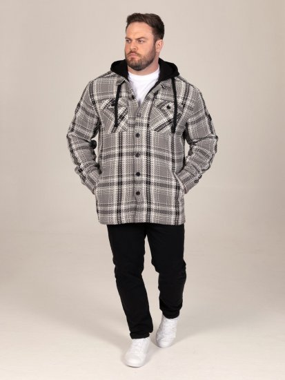 D555 Hayes Camicia giacca Grigio - Camicie - Camicie Taglie Forti Uomo