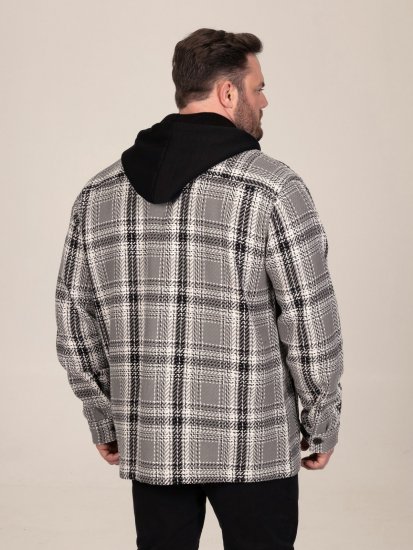 D555 Hayes Camicia giacca Grigio - Camicie - Camicie Taglie Forti Uomo
