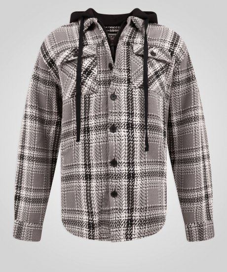 D555 Hayes Camicia giacca Grigio - Camicie - Camicie Taglie Forti Uomo