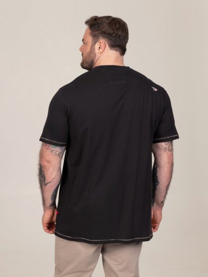 D555 Perkins T-shirt stampata Nero - Magliette - Magliette Uomo Taglie Forti