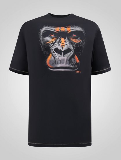 D555 Perkins T-shirt stampata Nero - Magliette - Magliette Uomo Taglie Forti
