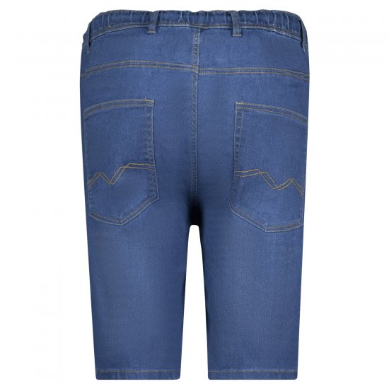 Adamo 199110 Pantaloncini in jeans con vita elasticizzata Blu medio - Shorts - Pantaloncini Uomo Taglie Forti