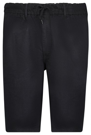 Adamo 199110 Pantaloncini in jeans con vita elasticizzata Nero - Shorts - Pantaloncini Uomo Taglie Forti