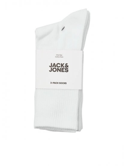Jack & Jones Charles Calzini da tennis Bianco confezione da 3 - Intimo & costumi da bagno - Intimo Taglie Forti Uomo