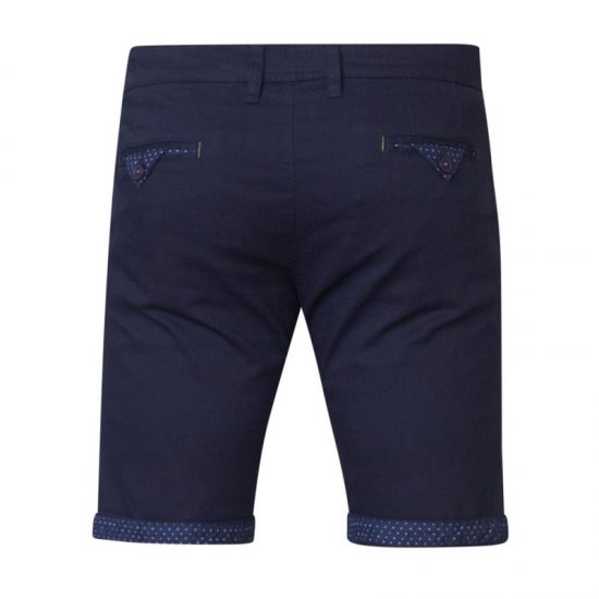 D555 Luke Stretch Shorts Navy - Shorts - Pantaloncini Uomo Taglie Forti