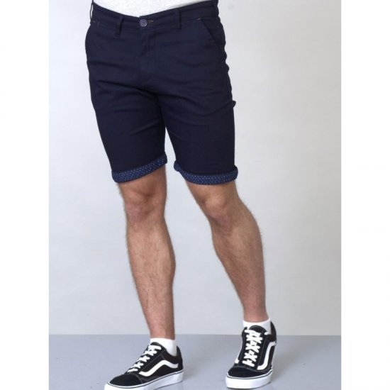 D555 Luke Stretch Shorts Navy - Shorts - Pantaloncini Uomo Taglie Forti