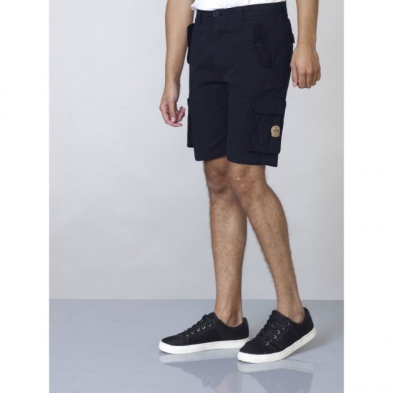 D555 Larry Cargo Shorts Navy - Shorts - Pantaloncini Uomo Taglie Forti