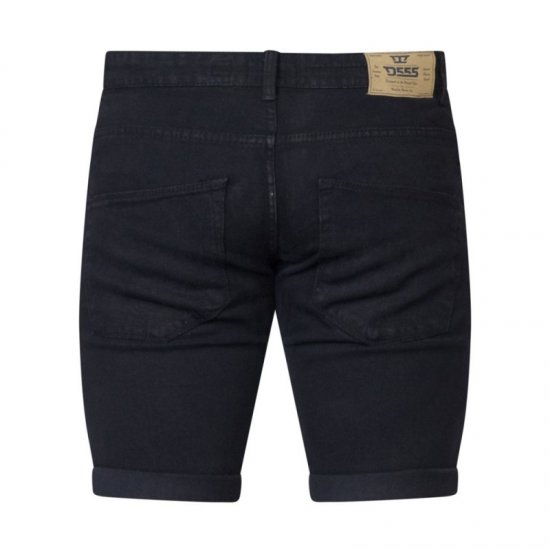 D555 Jude Stretch Denim Shorts Black - Shorts - Pantaloncini Uomo Taglie Forti