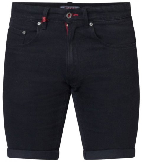 D555 Jude Stretch Denim Shorts Black - Shorts - Pantaloncini Uomo Taglie Forti