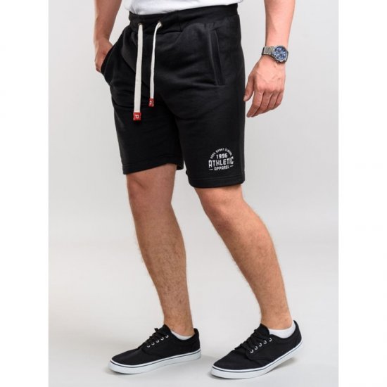 D555 Harvey Fleece Shorts Black - Pantaloni & pantaloncini tuta - Pantaloni Tuta Uomo Taglie Forti