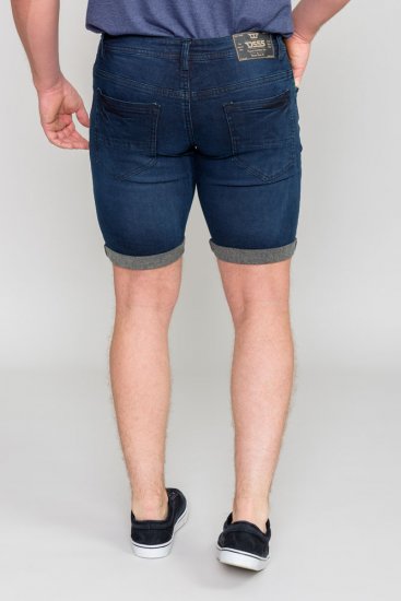 D555 BRENTWOOD Dark Blue Denim Shorts - Shorts - Pantaloncini Uomo Taglie Forti