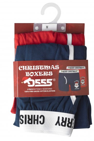 D555 Claus Christmas Boxers 2-pack - Intimo & costumi da bagno - Intimo Taglie Forti Uomo