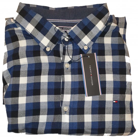 Tommy Hilfiger Gingham Twill Shirt Blue - La folle offerta di aprile di Motley - 