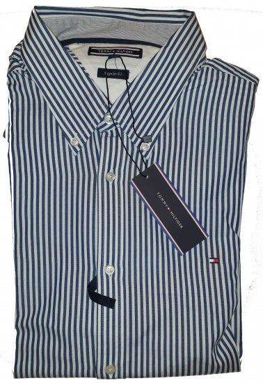 Tommy Hilfiger North Stripe Long Sleeve Shirt Blue/White - La folle offerta di aprile di Motley - 