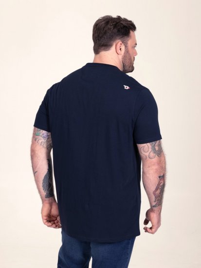 D555 Slater T-shirt stampata Blu navy - Magliette - Magliette Uomo Taglie Forti