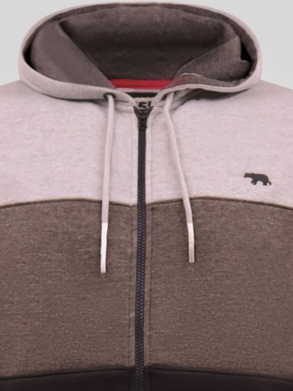 D555 Fitzgerald Zip Through Hoody With Cut & Sew Panels Nero - Felpe & felpe con cappuccio - Felpe & Felpe con Cappuccio Uomo Taglie Forti