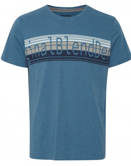 Blend T-Shirt 4242 Copen Blue - Magliette - Magliette Uomo Taglie Forti