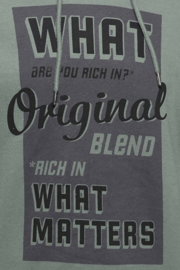 Blend Hoodie 4285 Duck Green - Felpe & felpe con cappuccio - Felpe & Felpe con Cappuccio Uomo Taglie Forti