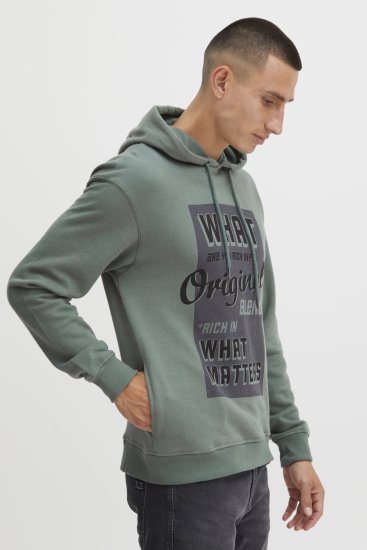 Blend Hoodie 4285 Duck Green - Felpe & felpe con cappuccio - Felpe & Felpe con Cappuccio Uomo Taglie Forti