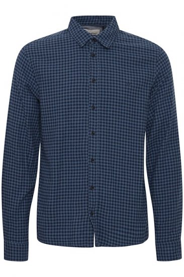 Blend Long Sleeve Shirt 4317 Dress Blues - Camicie - Camicie Taglie Forti Uomo