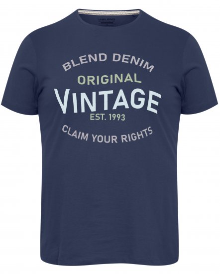 Blend 5018 T-Shirt Navy - Magliette - Magliette Uomo Taglie Forti