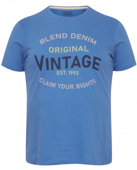 Blend 5018 T-Shirt Blue - Magliette - Magliette Uomo Taglie Forti