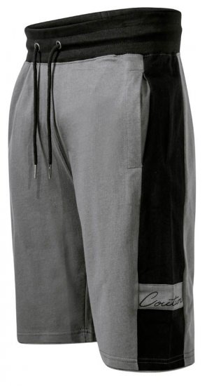 D555 Casper Couture Elasticated Waistband Shorts Grey - Pantaloni & pantaloncini tuta - Pantaloni Tuta Uomo Taglie Forti