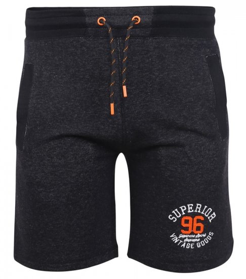 D555 HARLOW Jersey Shorts Black Twist - Pantaloni & pantaloncini tuta - Pantaloni Tuta Uomo Taglie Forti