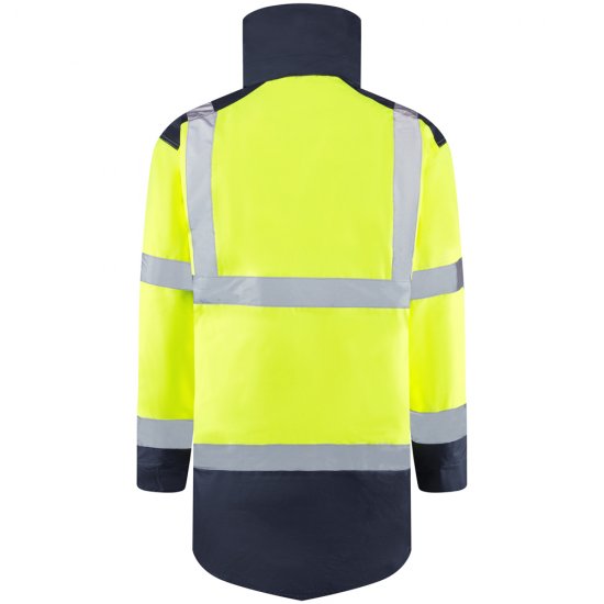 Leo Tawstock Warm Quilted Anorak Hi-Vis Yellow/Navy - Abbigliamento da lavoro - Abbigliamento da Lavoro Taglie Forti Uomo