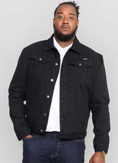 Duke Trucker Denim Jacket Black - Giubbotti - Giubbotti Uomo Taglie Forti