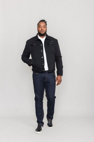 Duke Trucker Denim Jacket Black - Giubbotti - Giubbotti Uomo Taglie Forti