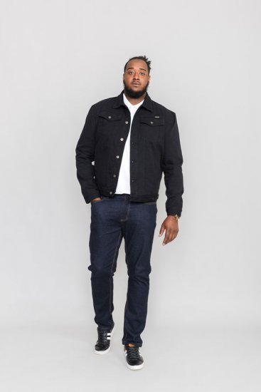 Duke Trucker Denim Jacket Black - Giubbotti - Giubbotti Uomo Taglie Forti