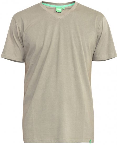D555 Signature V-neck T-shirt Khaki - Magliette - Magliette Uomo Taglie Forti