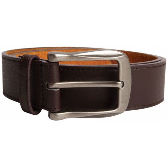 D555 Harrison Leather Belt Brown, 4cm - Cinture - Cintura Uomo Taglie Forti