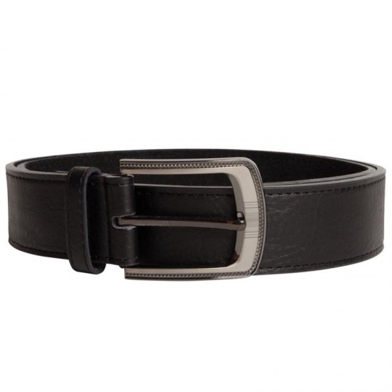 D555 Samuel Leather Belt Black, 4cm - Cinture - Cintura Uomo Taglie Forti