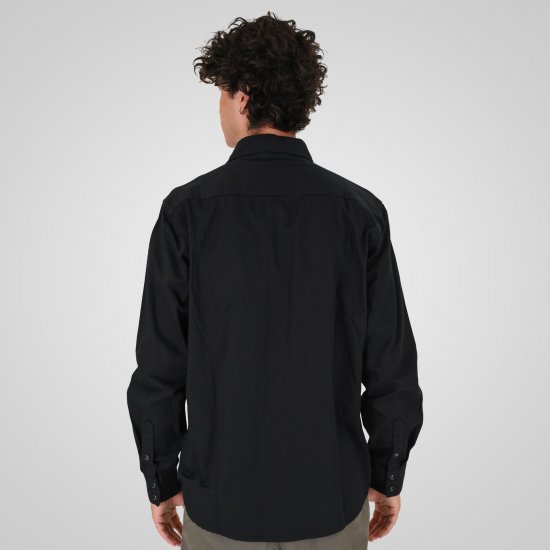 Double Outfitters GS-5126 Camicia con bottoni a pressione Nero - Camicie - Camicie Taglie Forti Uomo