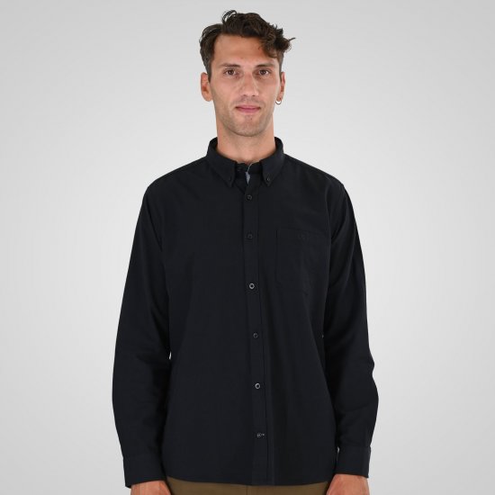 Double Outfitters GS-5225 Camicia Oxford Nero - Camicie - Camicie Taglie Forti Uomo