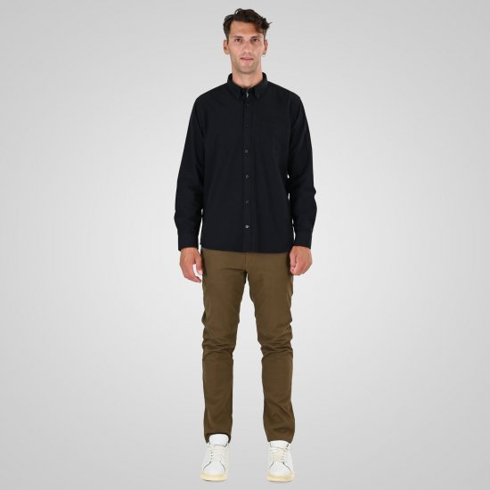 Double Outfitters GS-5225 Camicia Oxford Nero - Camicie - Camicie Taglie Forti Uomo