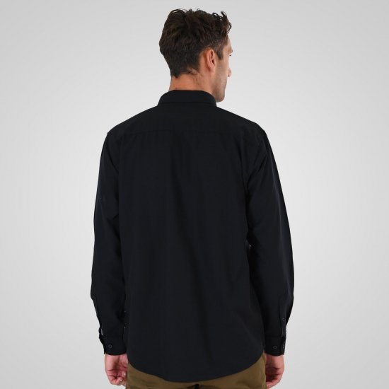 Double Outfitters GS-5225 Camicia Oxford Nero - Camicie - Camicie Taglie Forti Uomo