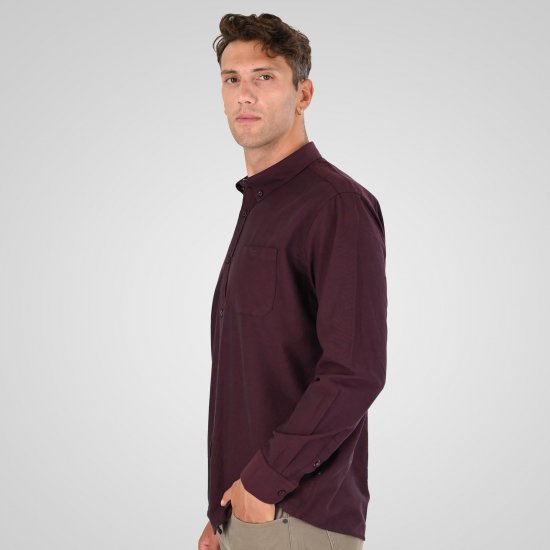 Double Outfitters GS-5225 Camicia Oxford Bordeaux - Camicie - Camicie Taglie Forti Uomo