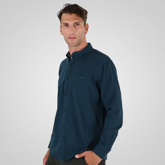 Double Outfitters GS-5225 Camicia Oxford Verde scuro - Camicie - Camicie Taglie Forti Uomo