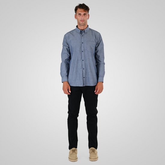 Double Outfitters GS-5225 Camicia Oxford Azzurro - Camicie - Camicie Taglie Forti Uomo