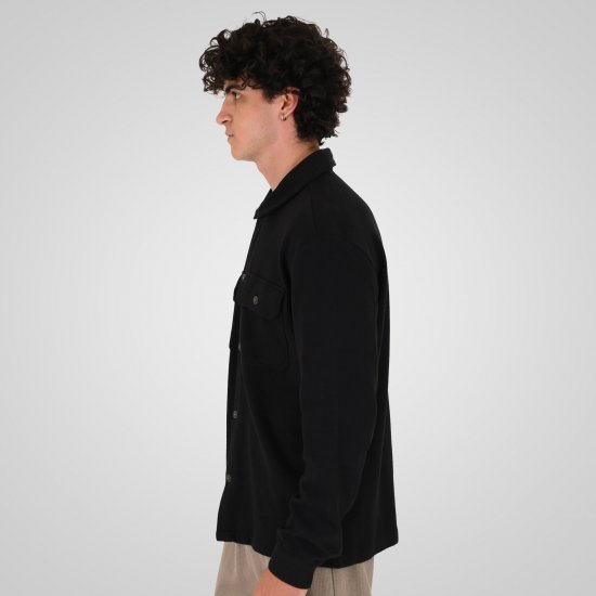 Double Outfitters GS-5237 Camicia giacca Nero - Camicie - Camicie Taglie Forti Uomo