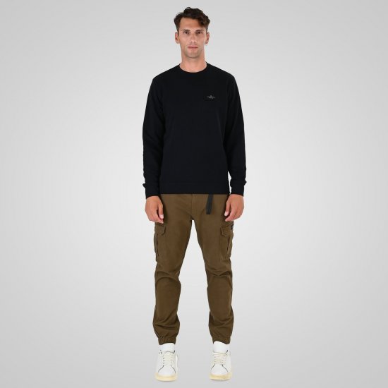 Double Outfitters MTOP-1141 Felpa Nero - Felpe & felpe con cappuccio - Felpe & Felpe con Cappuccio Uomo Taglie Forti