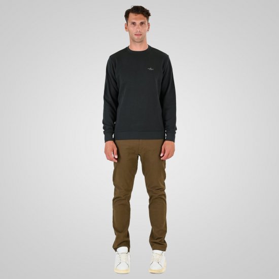 Double Outfitters MTOP-1141 Felpa Verde scuro - Felpe & felpe con cappuccio - Felpe & Felpe con Cappuccio Uomo Taglie Forti