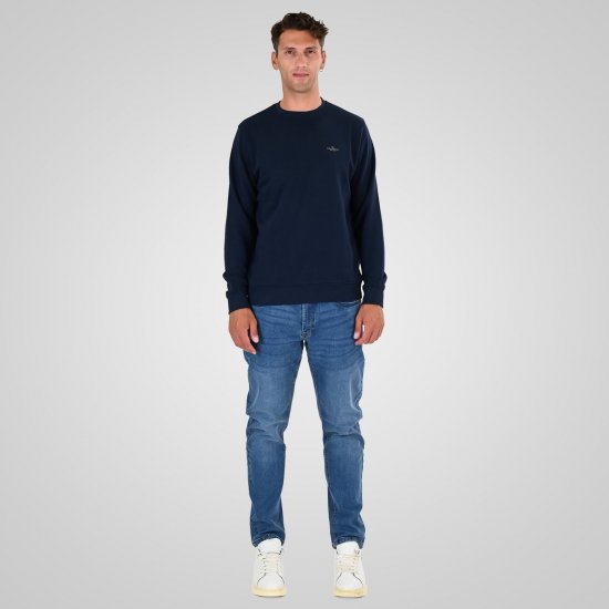Double Outfitters MTOP-1141 Felpa Blu navy - Felpe & felpe con cappuccio - Felpe & Felpe con Cappuccio Uomo Taglie Forti